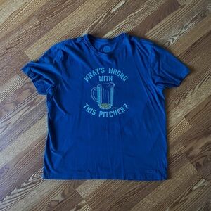 Life Is Good Blue Graphic Tee - What's Wrong with This Pitcher?